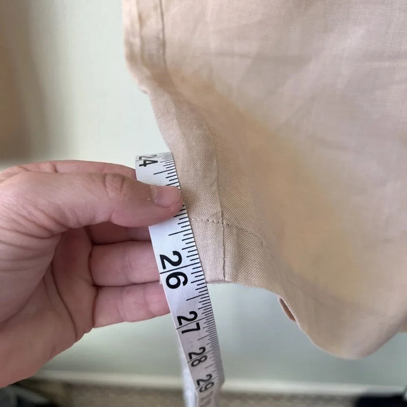 GB Collection Linen‎ Pants Size 36 Beige Casual Relaxed Fit - Picture 4 of 4